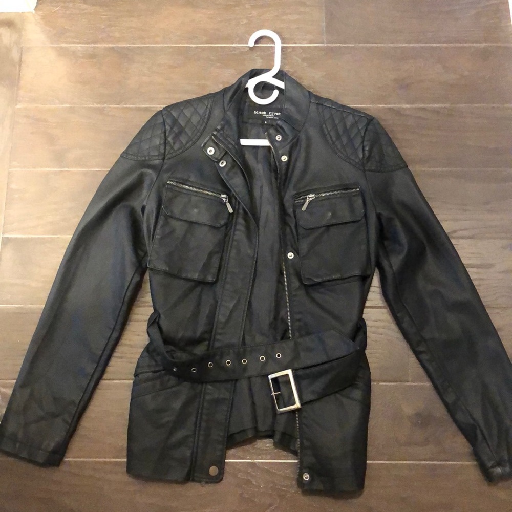 Belted black jacket